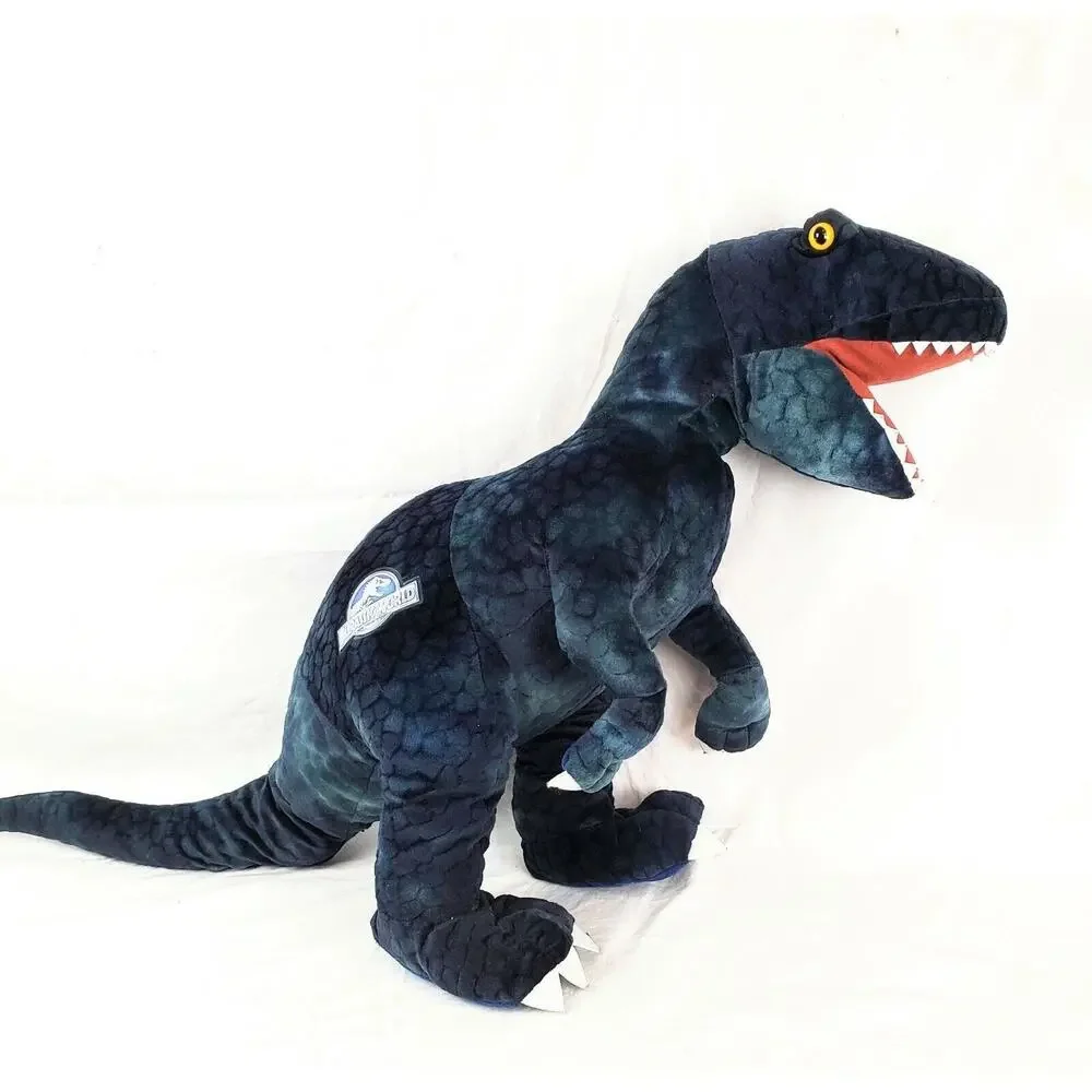 BLUE Jurassic World Velociraptor Plush Stuffed Raptor Dinosaur 22” High 42’ Long